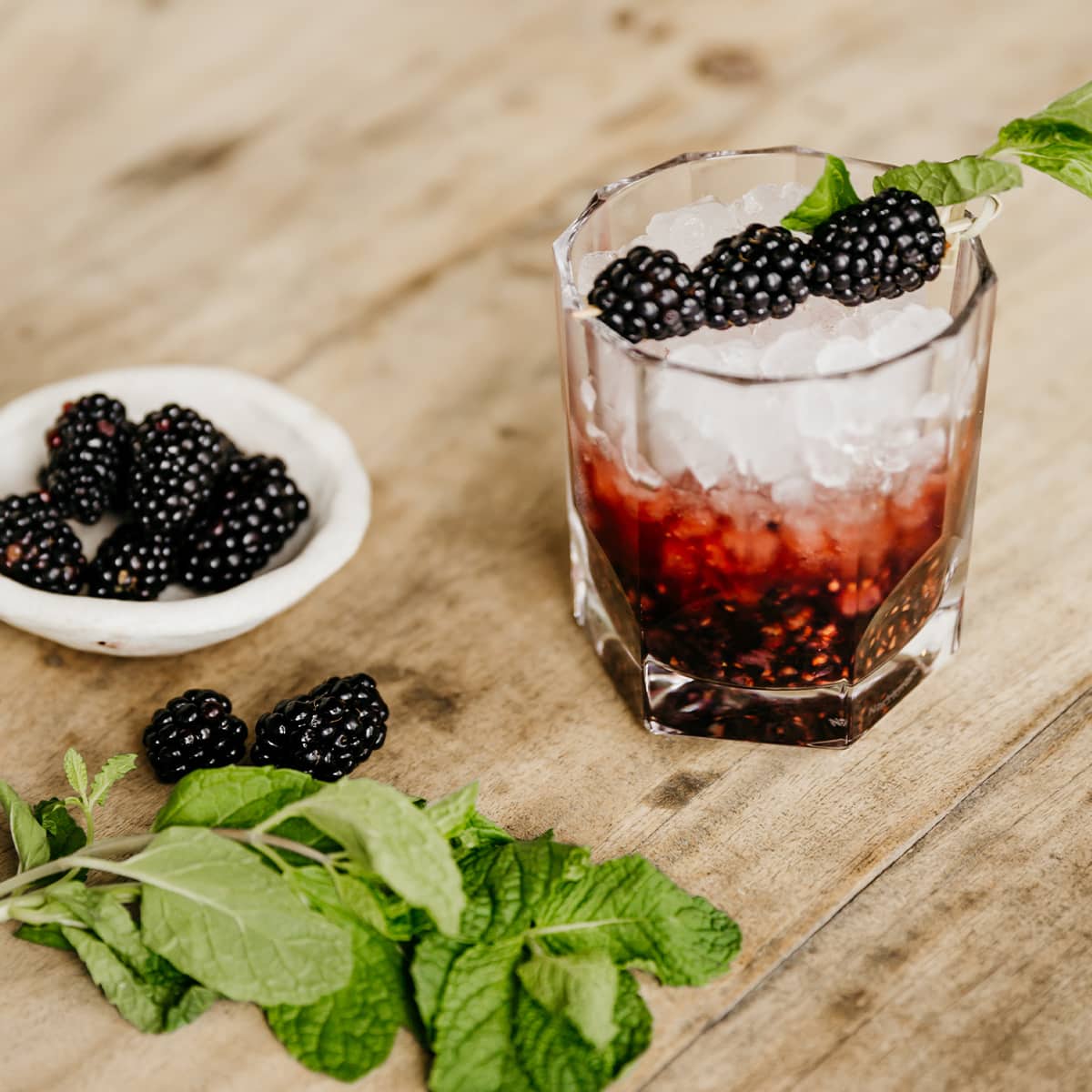 blackberry basil bourbon