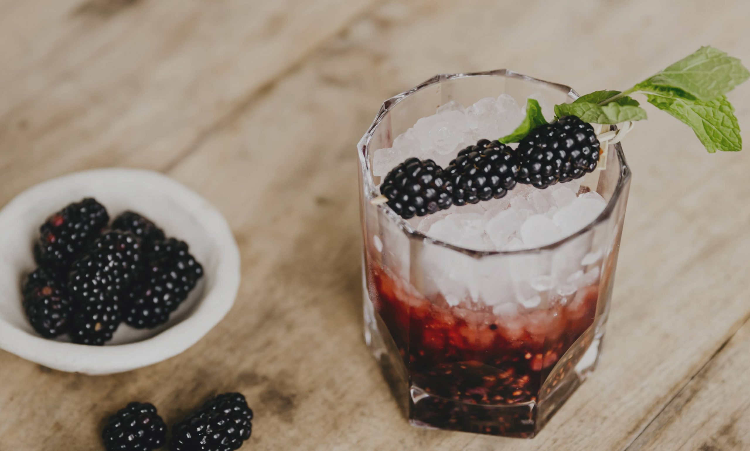 Blackberry Mint Bourbon Cocktail